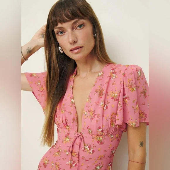 Reformation Floral Pink Dress - Picture 8 of 11